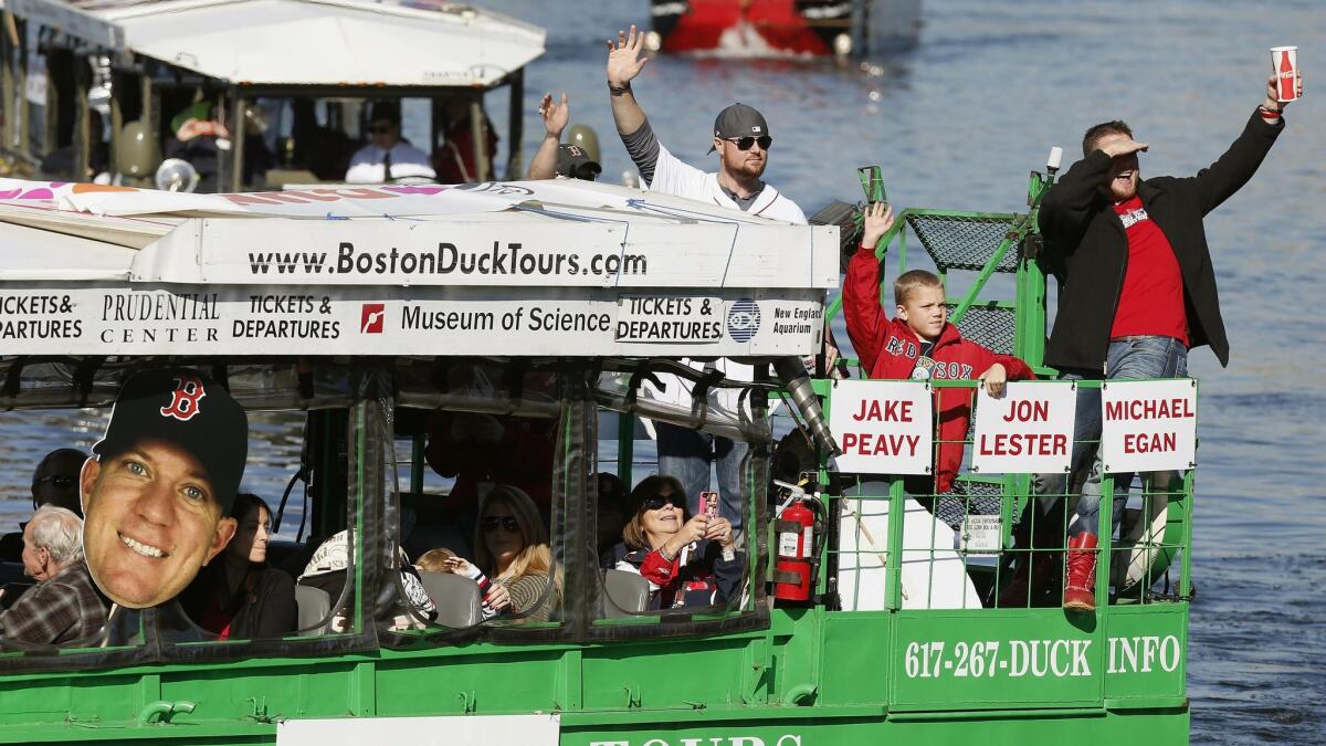 Jake Peavy paid $75,000 for his duck boat and he's painting a World Series  trophy on it