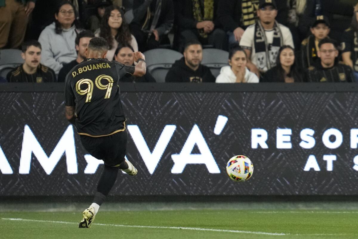 Los Angeles FC forward Denis Bouang 