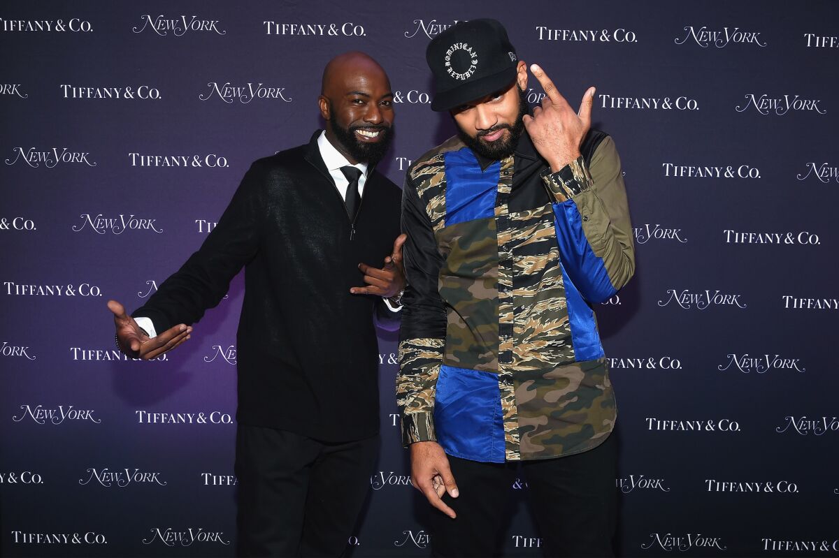 Desus Nice, left, and the Kid Mero at the New York magazine 50th anniversary party at Katz's Delicatessen in New York City.