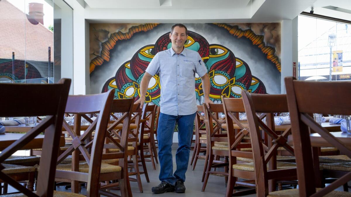 Executive chef for Blue Bridge Hospitality, Tim Kolanko will be working for a time at El Roy's. turning it over from former Candelas on the Bay restaurant in Coronado.