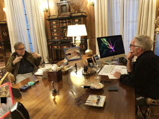 One of the images released by a House committee shows Steve Bannon, left, with Jeffrey Epstein.