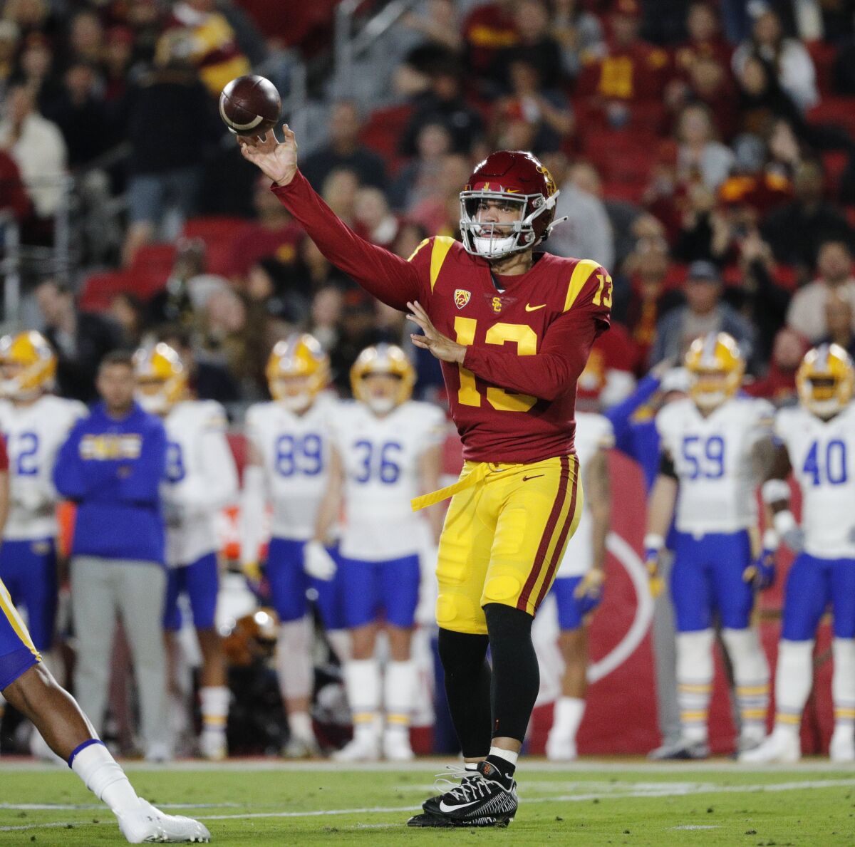 USC quarterback Caleb Williams passes during a win over California on Nov. 5.