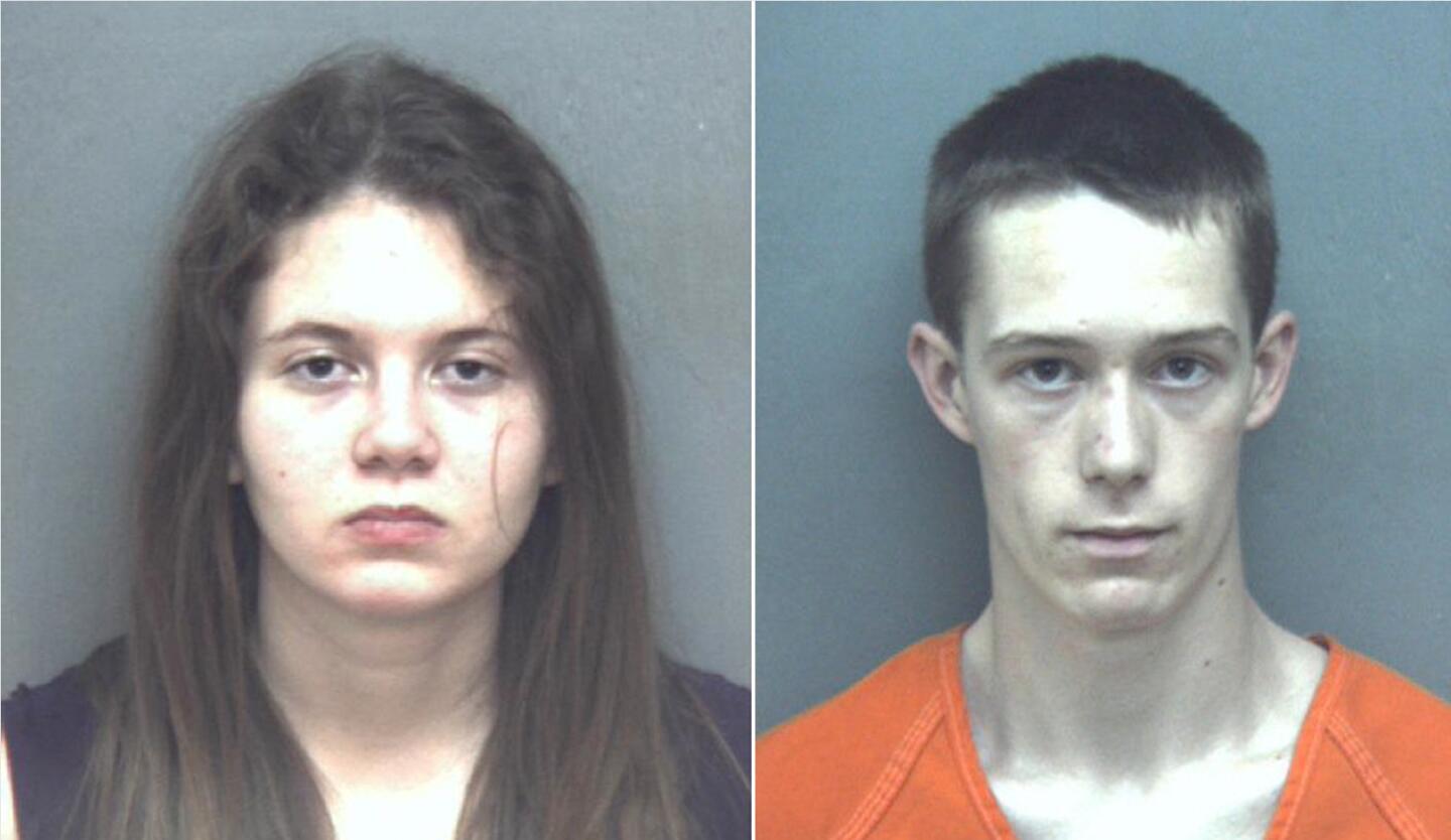 Natalie Keepers (left), of Laurel, and David Eisenhauer (right), of Columbia, are accused of participating in an abduction and murder in the death of a 13-year-old girl in Virginia. Both suspects are students at Virginia Tech.