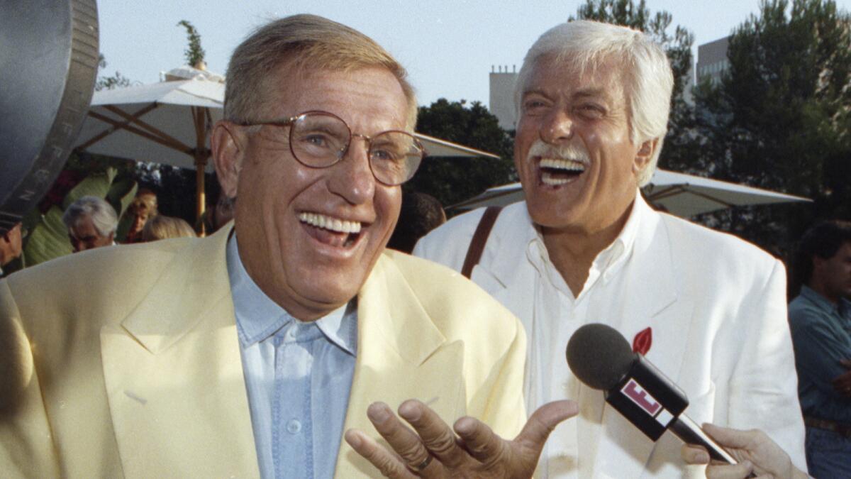 Brothers Jerry, left, and Dick Van Dyke in 1992. Comic actor Jerry died Jan. 5.