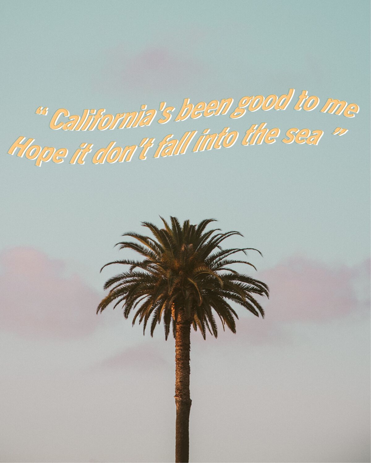 Tom Petty’s “California” lyrics and a palm tree