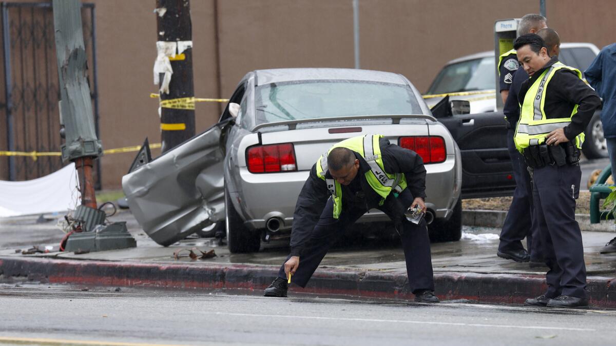 A crash in Echo Park killed two women and injured two others.