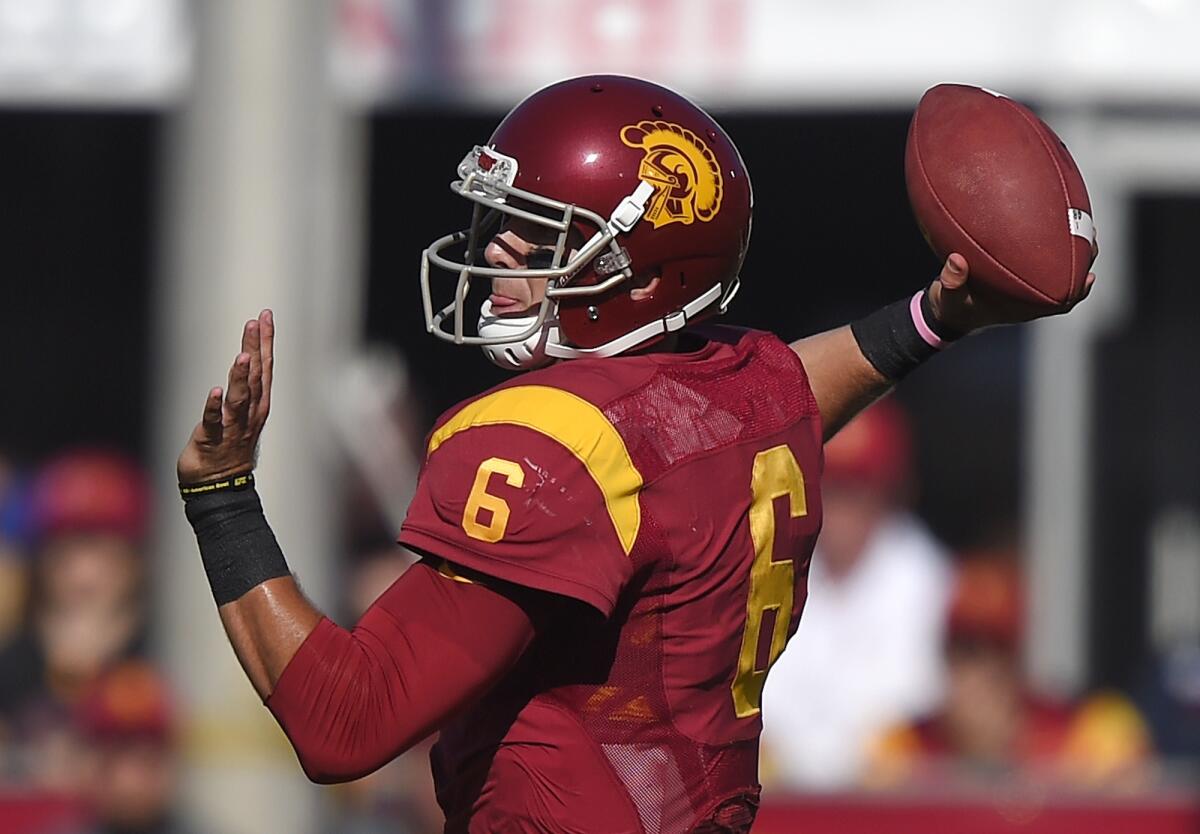 Cody Kessler passed for a career-best 394 yards and four touchdowns against Fresno State.