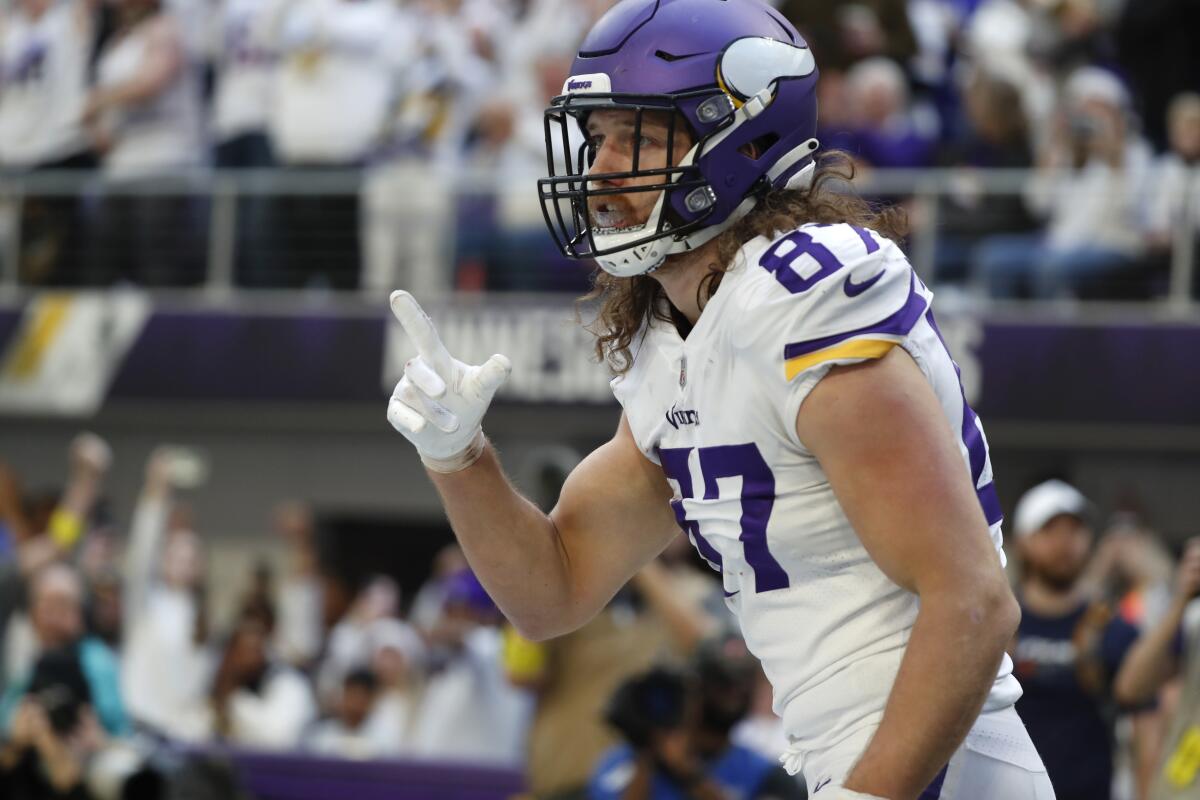 T.J. Hockenson proves perfect fit for Vikings' offense - The San Diego  Union-Tribune