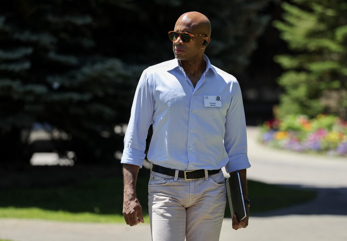 Kareem Daniel, former chair of DMED in July 2022, in Idaho. (Photo by Kevin Dietsch/Getty Images)
