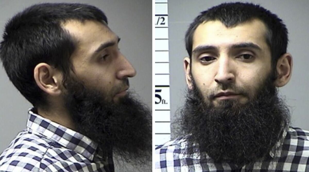 Sayfullo Saipov, the suspect in the New York truck attack, pictured Wednesday.