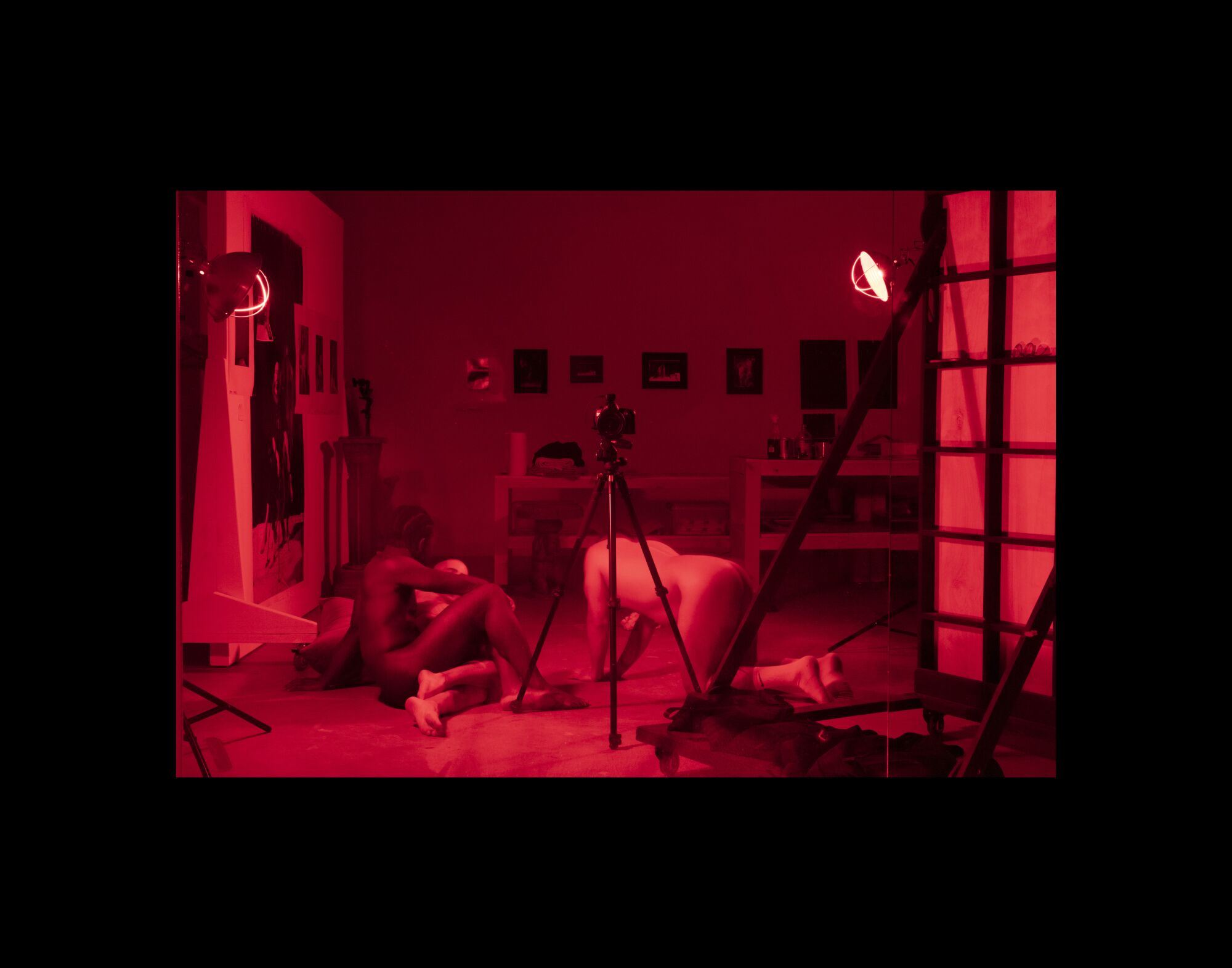 Dark Room Studio "red light" series by Paul Sepuya. Dark Room Studio (0X5A4060), 2022, dye sublimation print, 11x14