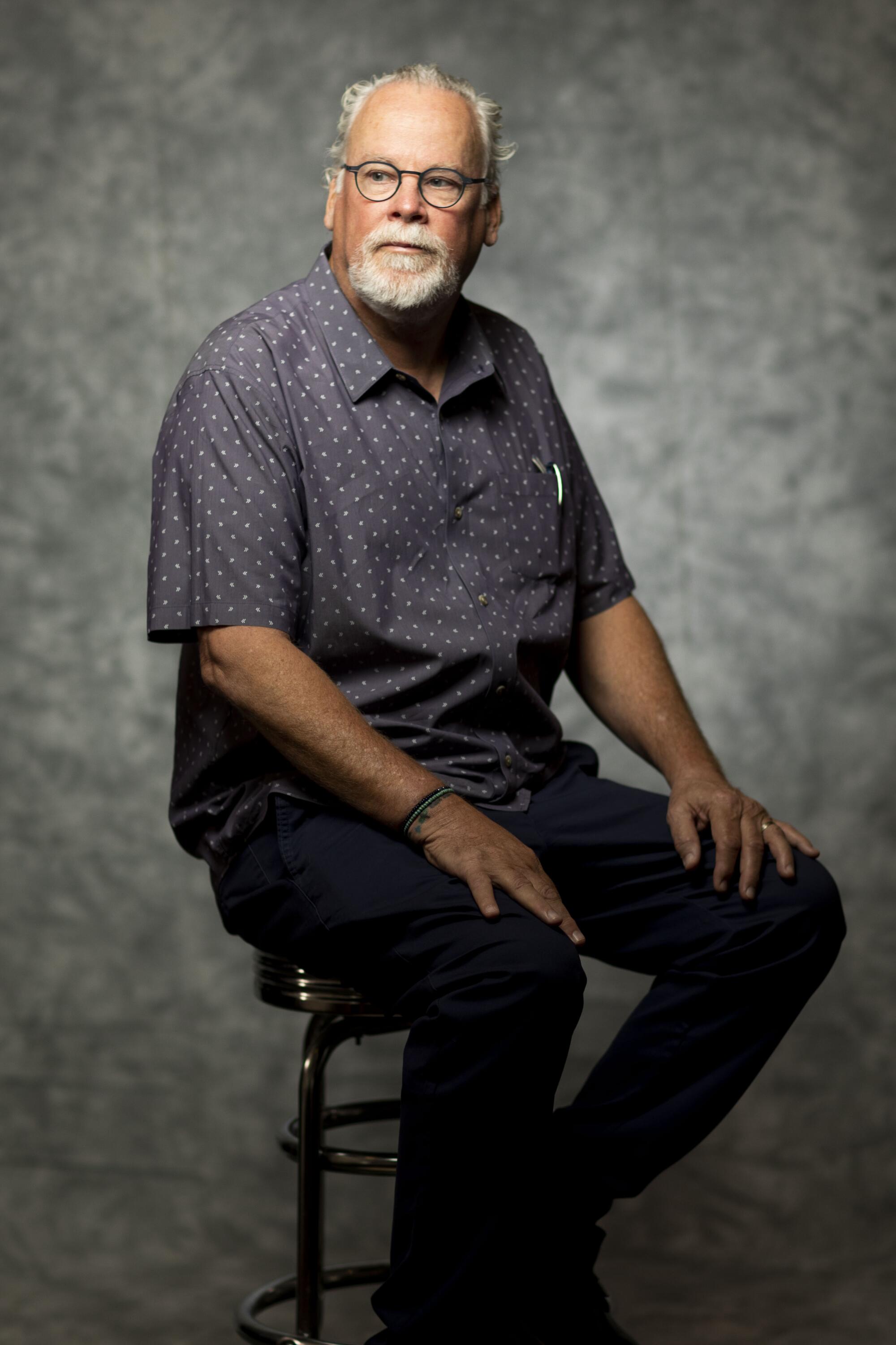 Michael Connelly, author of "Desert Star," at the Los Angeles Times Festival of Books Portrait Studio.