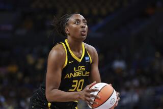 Los Angeles Sparks forward Nneka Ogwumike (30) against the Phoenix Mercury during a WNBA basketball game.