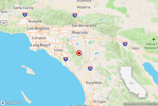 Earthquake map of Lake Elsinore