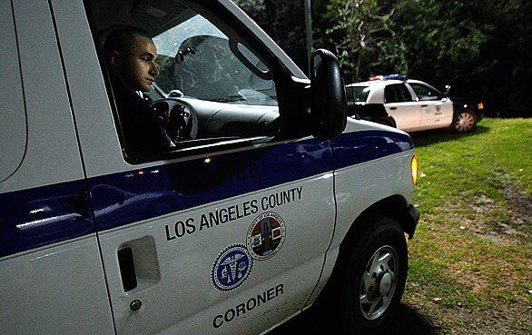 L.A. County coroner's office van