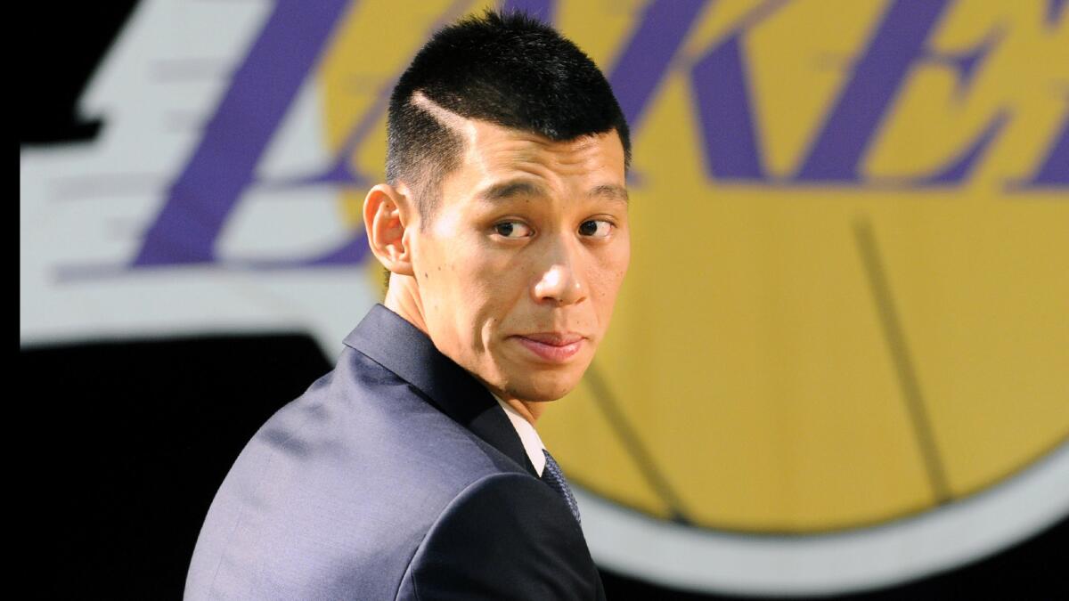 Former Houston Rockets guard Jeremy Lin will be playing for the Lakers in 2014-15.