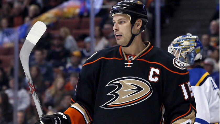 Ducks captain Ryan Getzlaf has only three goals and 26 points in 38 games this season.