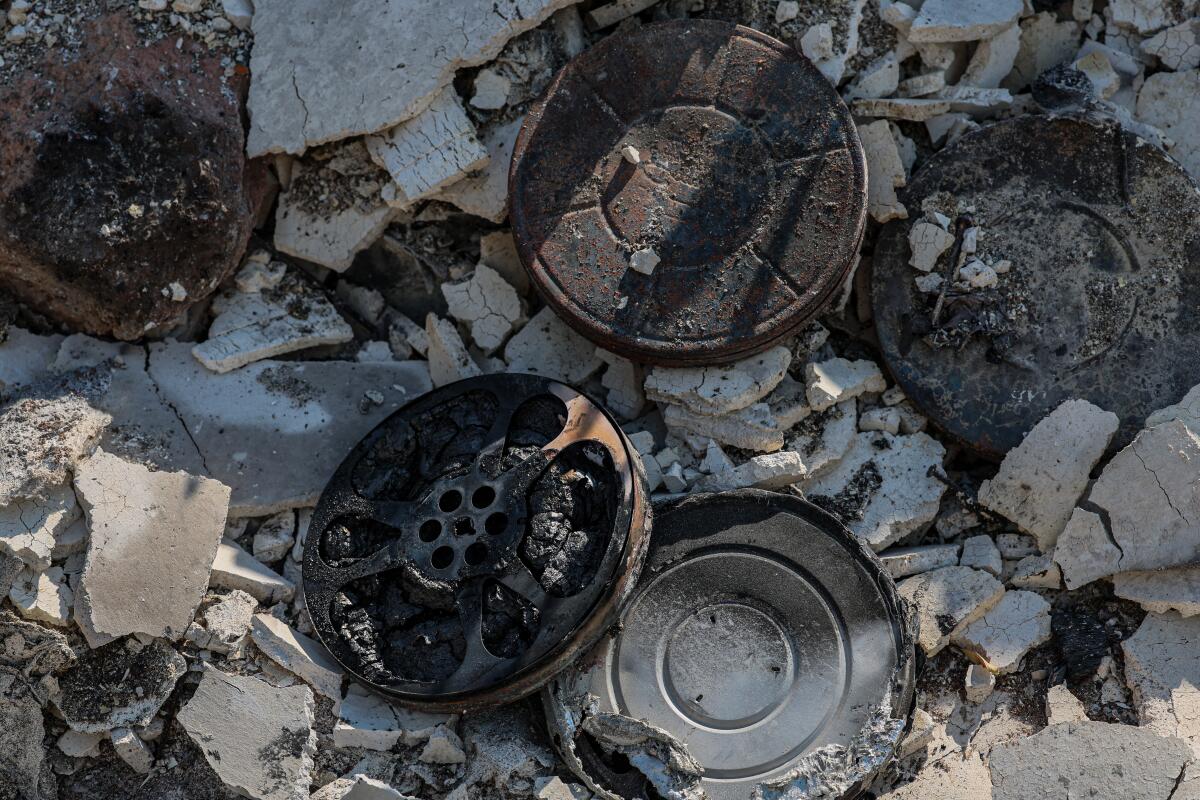 Melted film canisters were found on the floor of the Havilah museum.