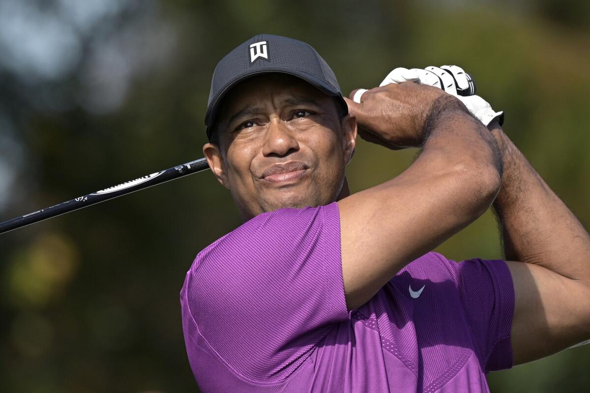 ARCHIVO - Tiger Woods durante la primera ronda del torneo PNC Championship en Orlando, Florida.