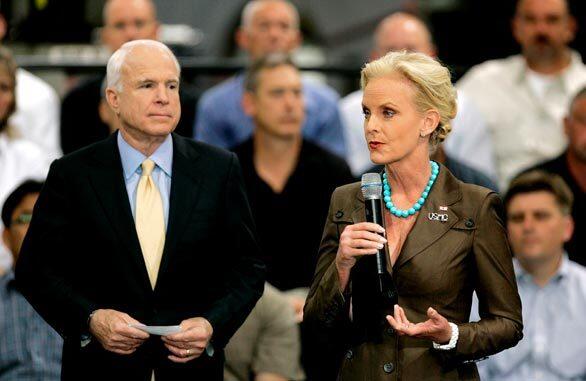 Campaign Sen. John McCain, R-Ariz., and his wife Cindy