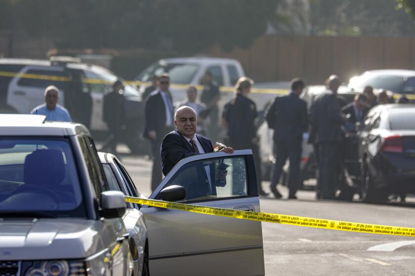 LOS ANGELES, CA - FEBRUARY 19 , 2020 - An investigation is underway in the Hollywood Hills, where Pop Smoke, a rising New York rapper, was fatally shot Wednesday morning February 19, 2020. Officers arrived at the $2.5-million home in the 2000 block of Hercules Drive, where they found the 20-year-old rapper, whose legal name is Bashar Barakah Jackson, with gunshot wounds. (Irfan Khan / Los Angeles Times)