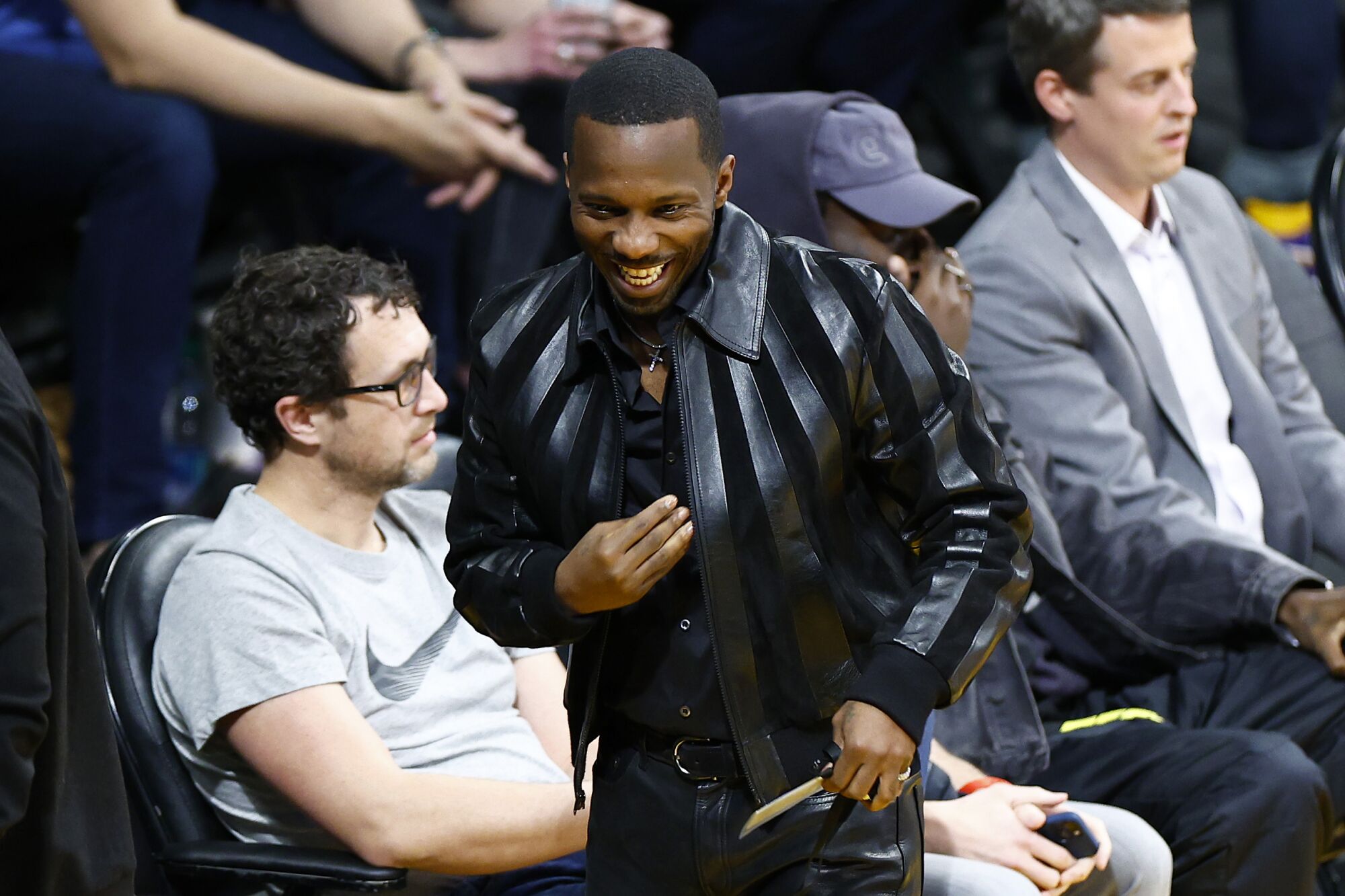 Sports agent Rich Paul attends the game between the Lakers and Thunder.