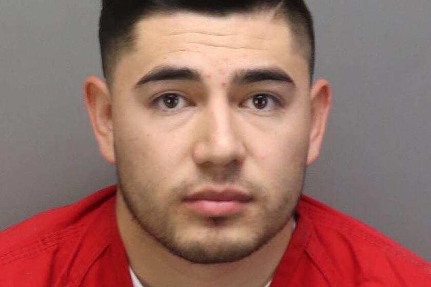 Riverside, California-October 2023-Jorge Alberto Oceguera Rocha, age 25, booking mugshot. Oceguera, a four-year deputy with the Riverside County Sheriffs Department, is accused of working for a Mexican drug cartel. He is being held on $5 million bail. He was found with 104 pounds of fentanyl. (Riverside County Sheriffs Department)
