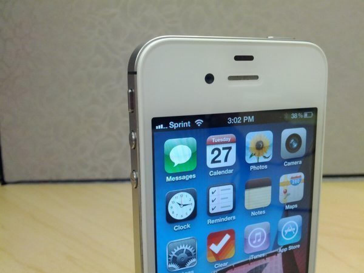 An Apple iPhone 4S, running on Sprint.