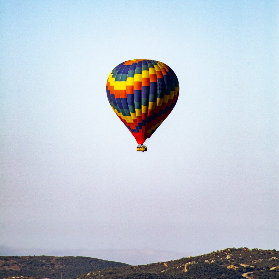 A photo of hot air balloon ride with California Dreamin'