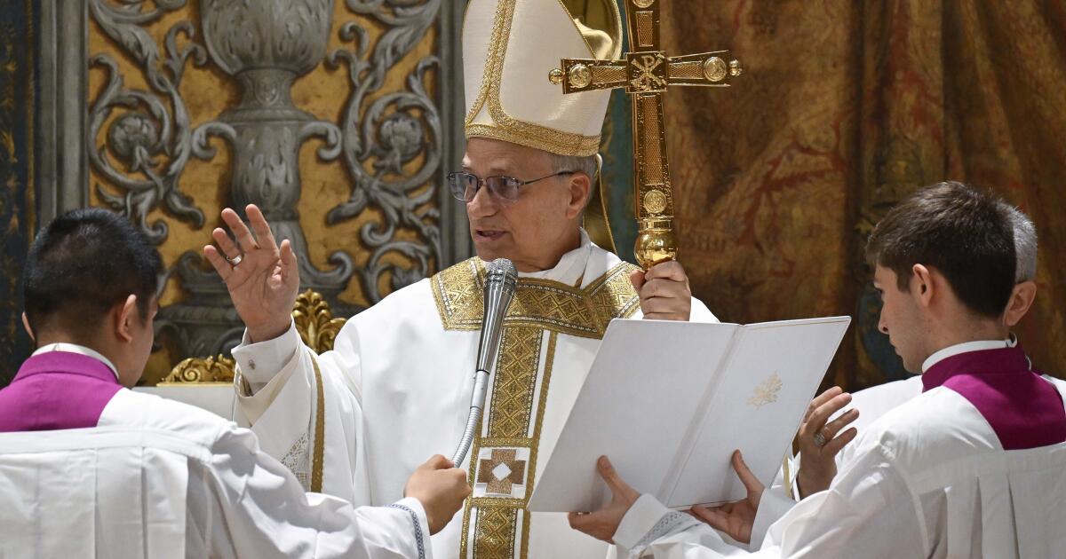 Pope Leo XIV celebrates first Mass as pope, says his election is a cross and a blessing