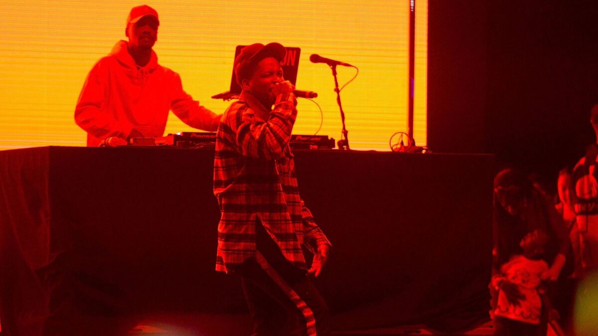 Rapper YG at Anaheim's Day N Night festival.