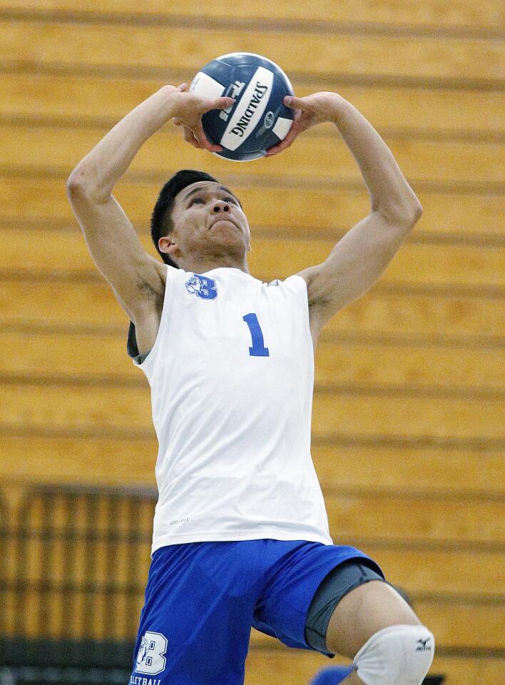 Photo Gallery: Crescenta Valley vs. Burbank in Pacific League boys’ volleyball