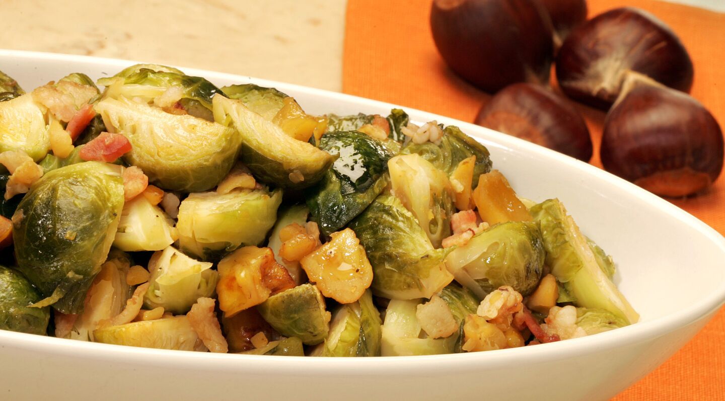 Think you don't like Brussels sprouts? Try this and then report back to us. Recipe: Brussels sprouts braised with bacon and chestnuts