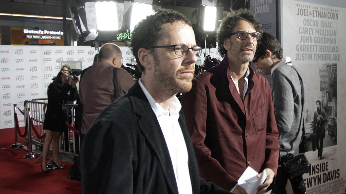 Filmmakers Joel, left, and Ethan Coen