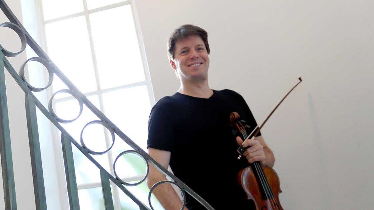 Joshua Bell at the Sunset Marquis Hotel in West Hollywood.