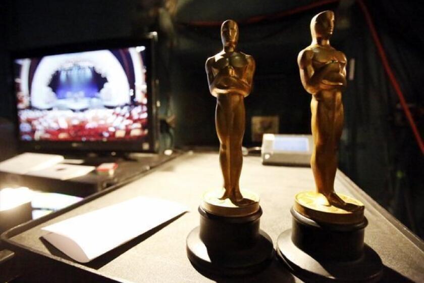 Casting directors now have their own voting branch of the Academy of Motion Picture Arts and Sciences. Here, stand-in fake Oscar statuettes are ready backstage during rehearsals in the Dolby Theatre at the Hollywood and Highland Center as preparations are in full swing for the Oscar live telecast of the 85th Academy Awards.