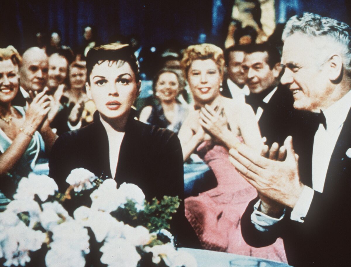 Judy Garland and Charles Bickford in "A Star Is Born"  (1954).