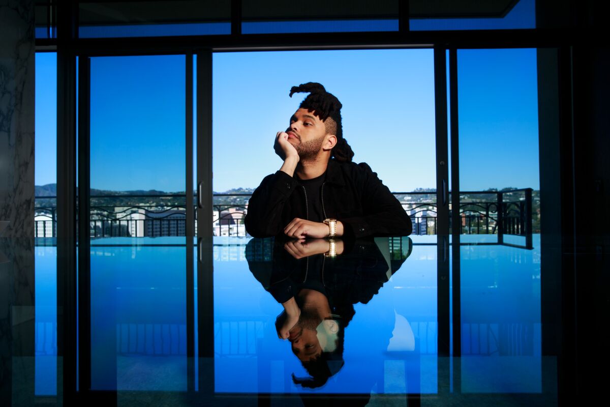 Abel Tesfaye, better known as the Weeknd, poses during a portrait session in Los Angeles, Calif., on Feb. 5, 2016.