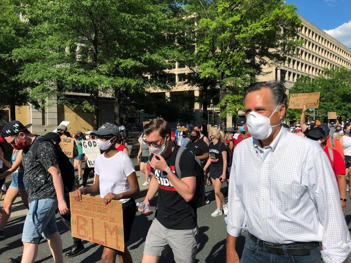 Mitt Romney at Washington protest on Sunday