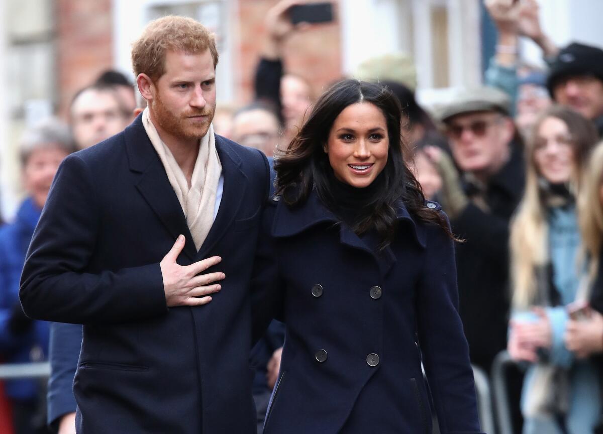 Prince Harry and Meghan Markle in Nottingham, England, earlier this month.