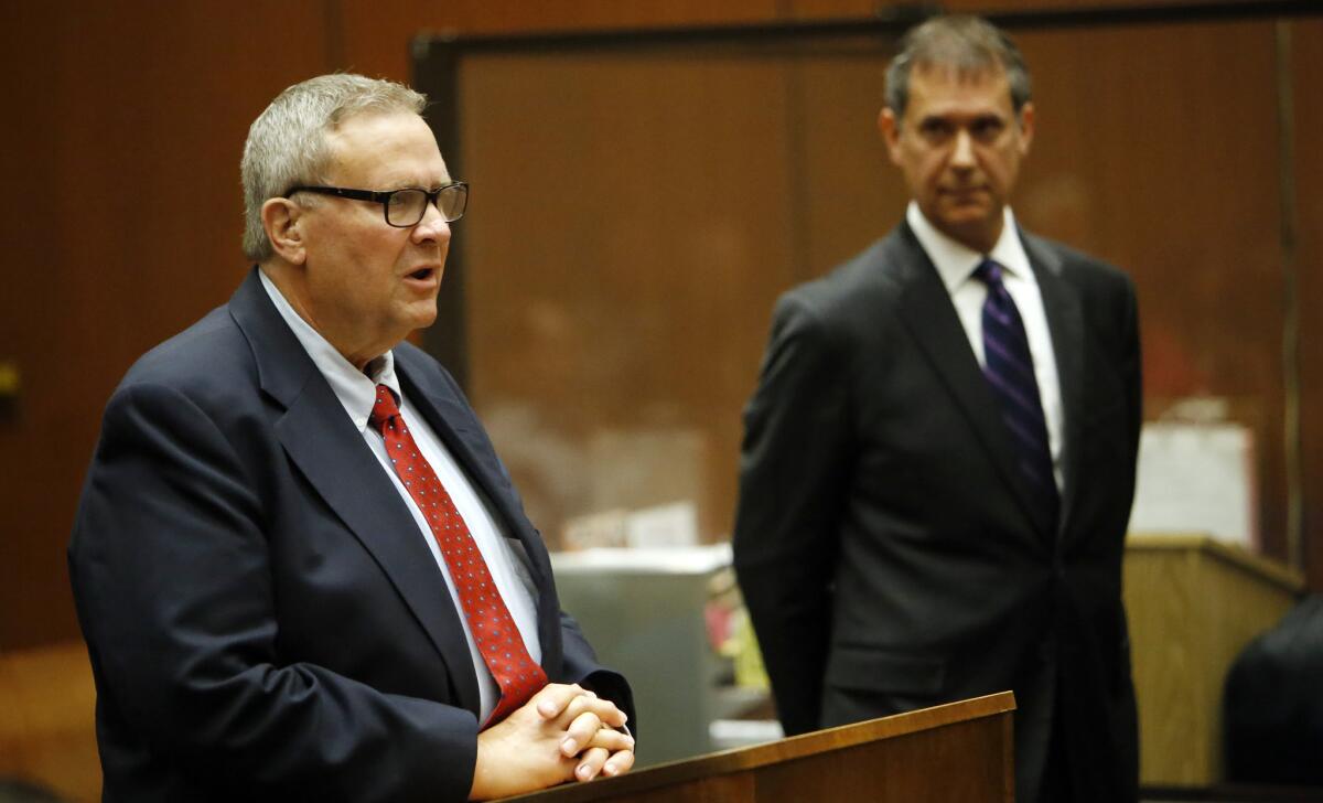 Former Bell Mayor George Cole, left, in court Wednesday.