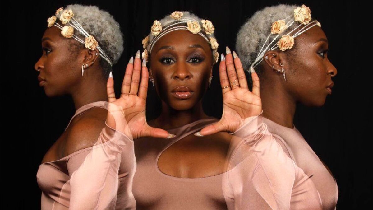 Tony-winning actress Cynthia Erivo, in this triple exposure portrait, seems to be everywhere this fall as she stars in Drew Goddard's ensemble thriller "Bad Times at the El Royale" and Steve McQueen's female-driven action drama "Widows."