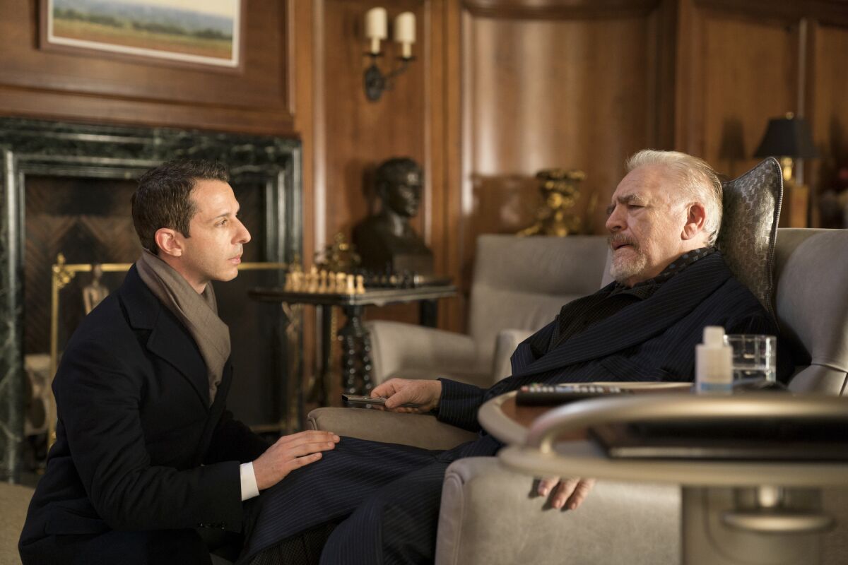 Jeremy Strong and Brian Cox in the Season 2 finale of "Succession."