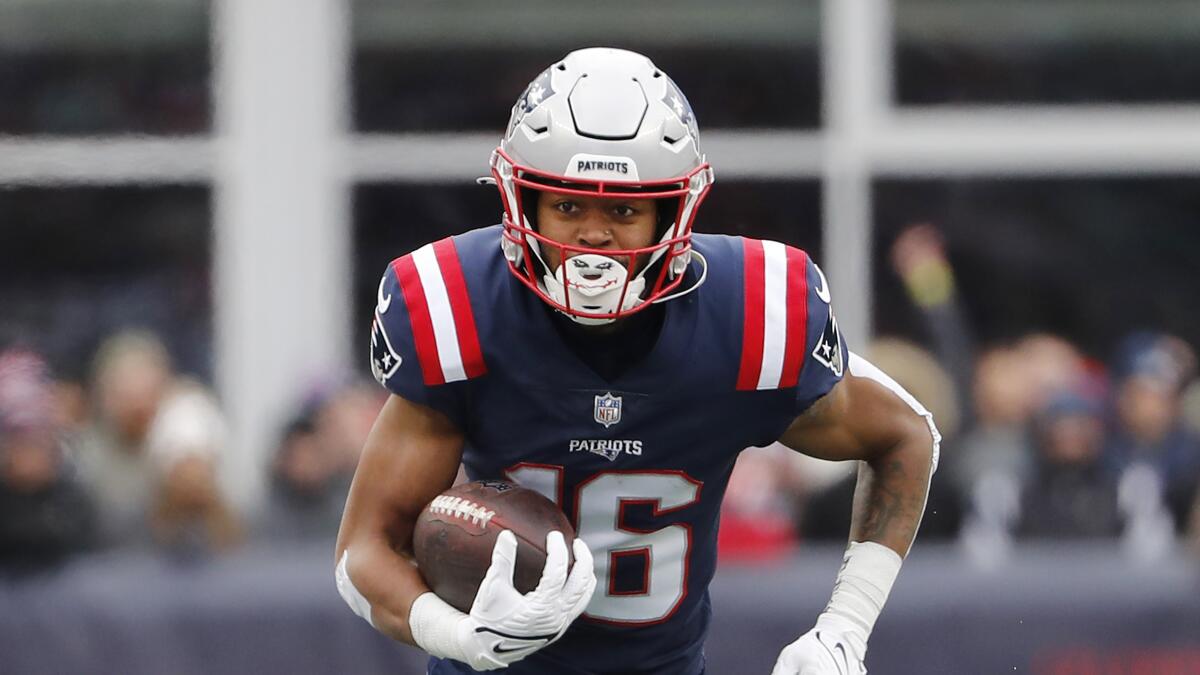 New England Patriots wide receiver Jakobi Meyers during the first half.