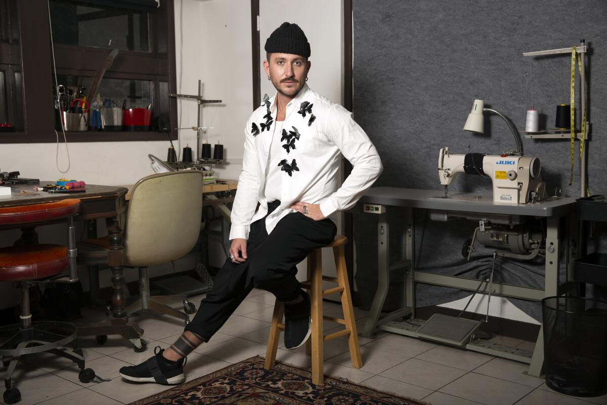 Designer Jonny Cota at home in Los Angeles.