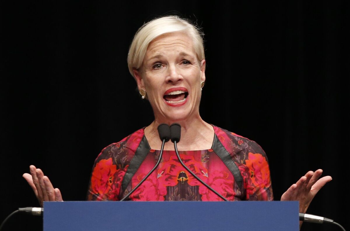 In this file photo, Cecile Richards, Planned Parenthood president, speaks in Orono, Maine. Richards denied any violation of laws regarding videos in which Planned Parenthood officials are seen discussing an alledged sale of tissue from aborted fetuses.