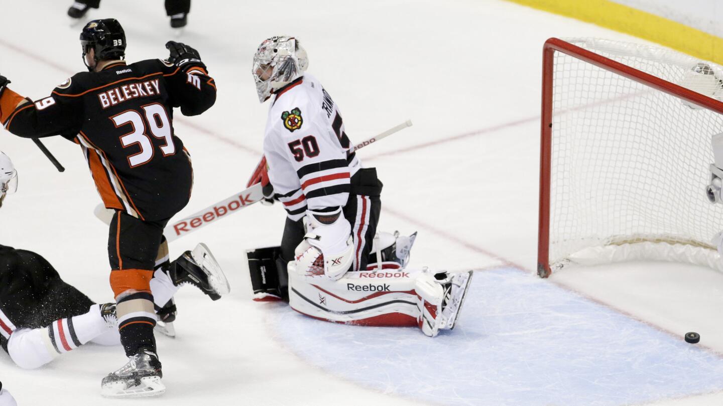 Matt Beleskey, Corey Crawford