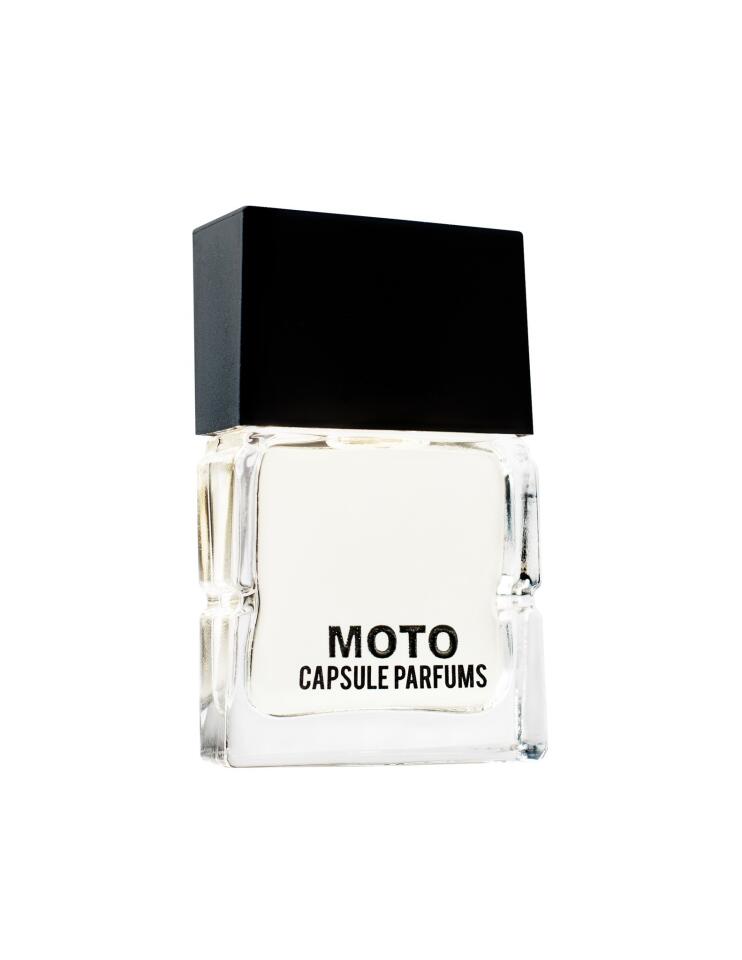Moto Eau de Parfum by Capsule Parfums, $38 at Beauty Habit in Westlake Village and at all Jill Roberts boutiques.