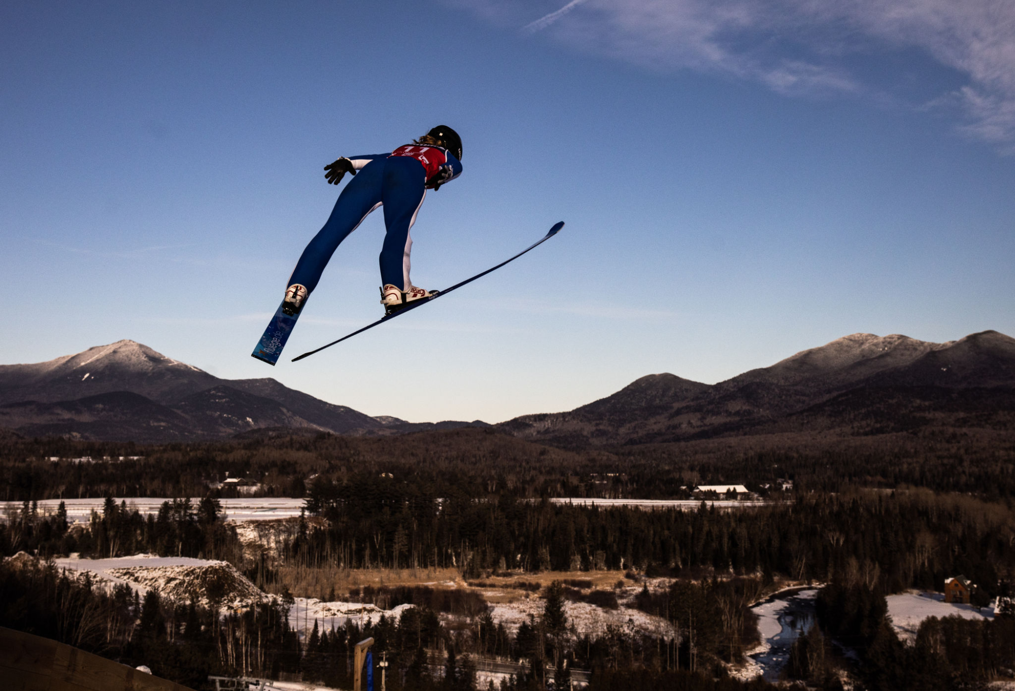 LAKE PLACID, NY - DECEMBER 23: Anna Hoffman of the United States during a training session.