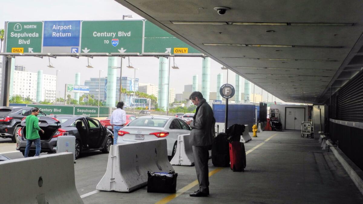 Walk over to Terminal 7 at LAX and meet your rideshare driver under the F sign. This allows the driver to cut across the airport traffic circle, saving a long wait in traffic.